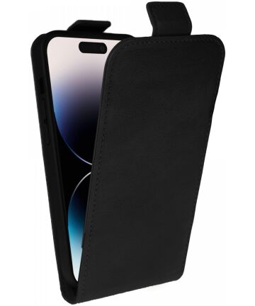 Rosso Element Apple iPhone 14 Pro Hoesje Verticale Flip Case Zwart Hoesjes
