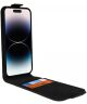 Rosso Element Apple iPhone 14 Pro Hoesje Verticale Flip Case Zwart