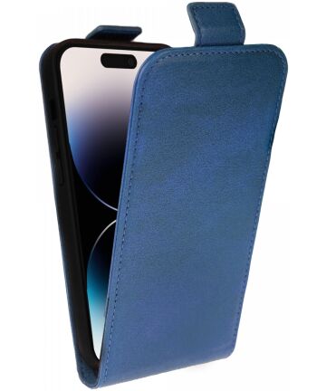 Rosso Element Apple iPhone 14 Pro Hoesje Verticale Flip Case Blauw Hoesjes