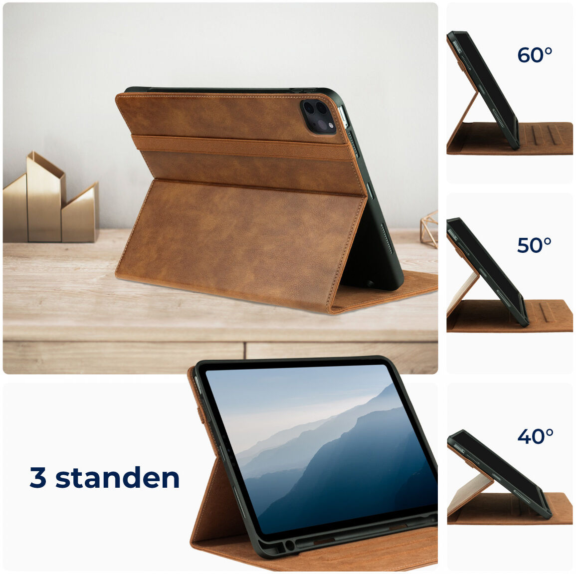 Rosso Element OnePlus Pad Hoes Book Case Bruin afbeelding 4