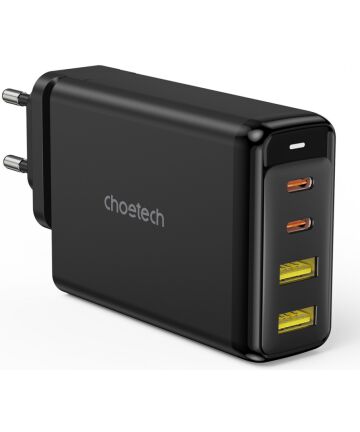 Choetech 140W USB en USB-C Snellader GaN Adapter Zwart Opladers