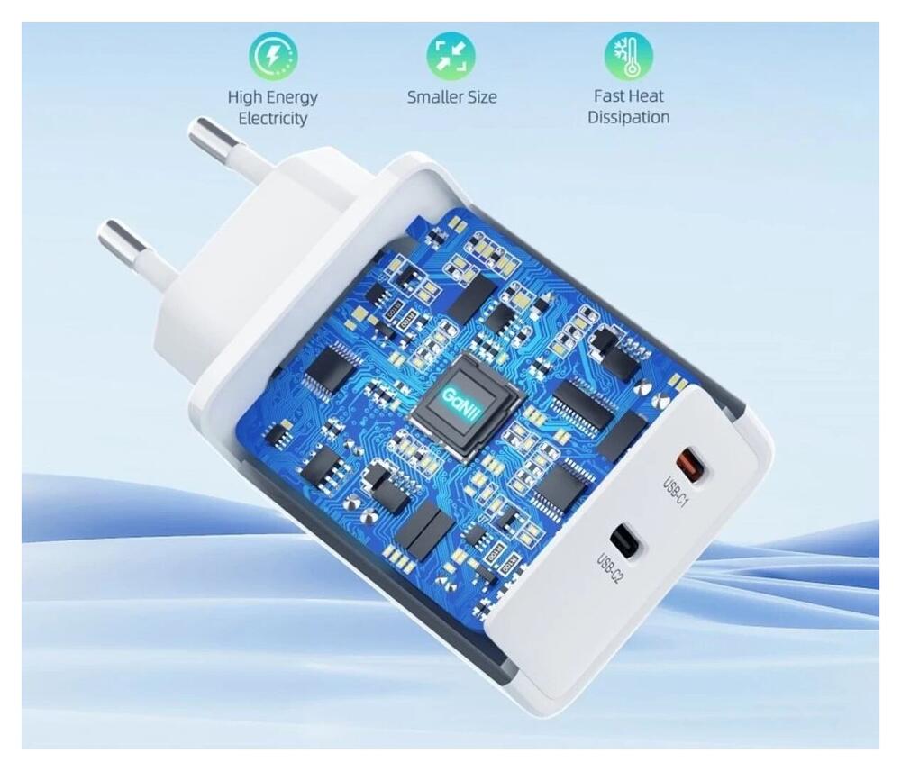 Choetech 65W GaN Snellader Adapter Telefoon/Tablet/Laptop/MacBook afbeelding 4