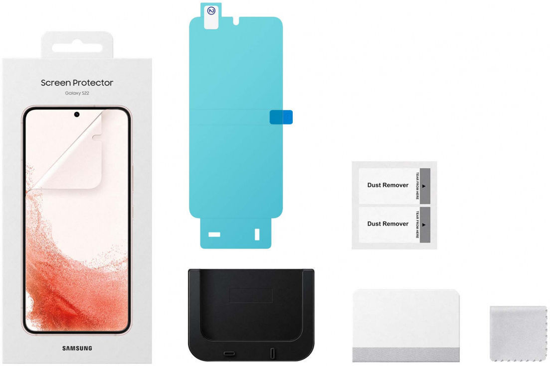 Origineel Samsung S22 Bundel - Clear Cover Transparant + Folie 2-Pack afbeelding 5