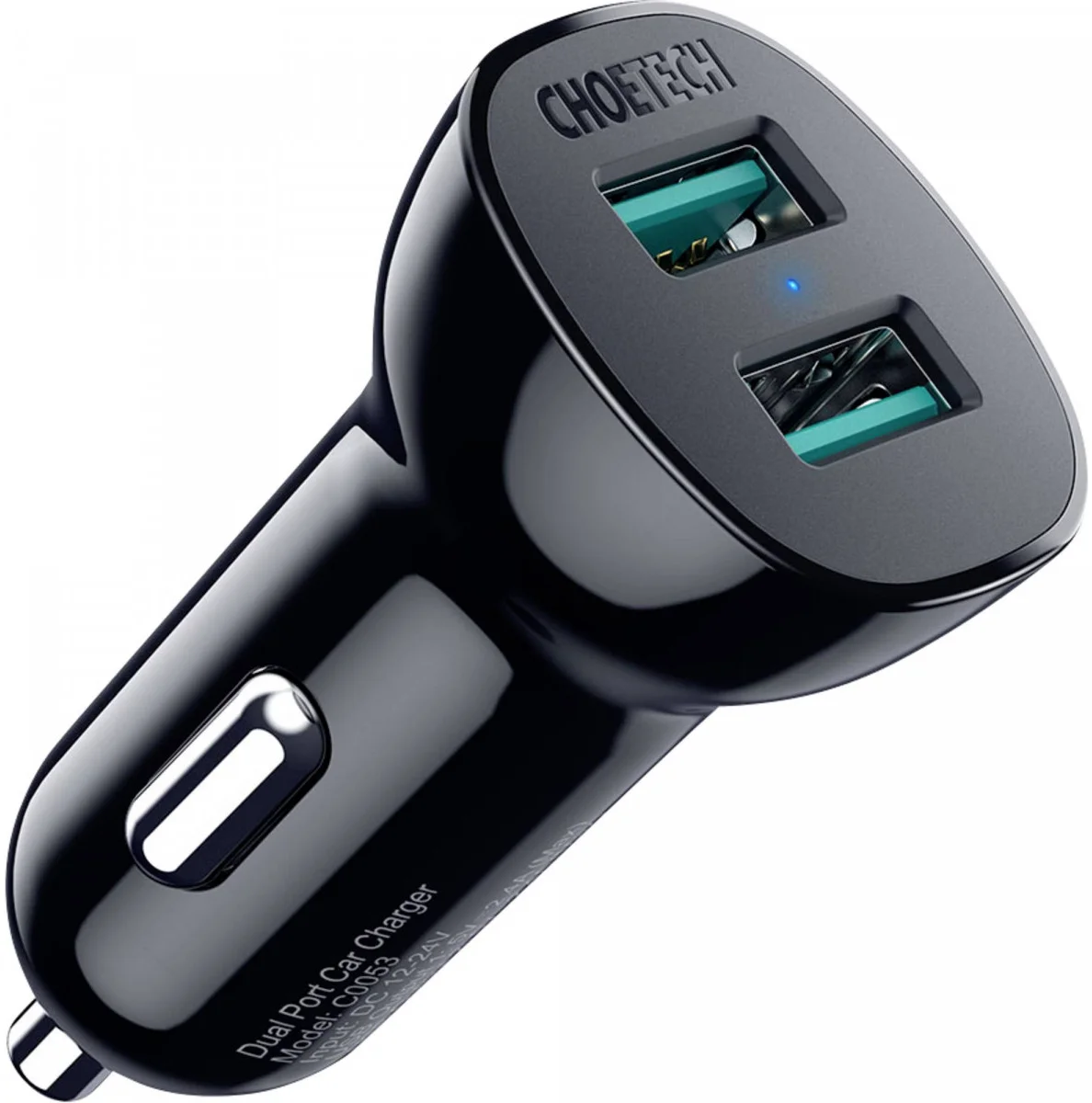 Choetech Auto Lader Quick Charge 3.0 Dual USB-A 36W met USB-C Kabel afbeelding 1