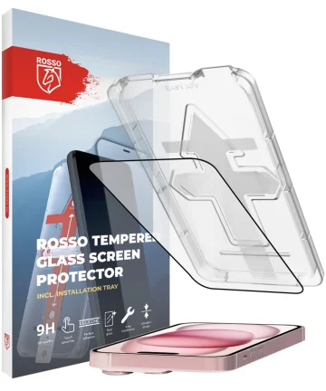 Rosso Apple iPhone 15 Plus Tempered Glass met Installatietray Screen Protectors