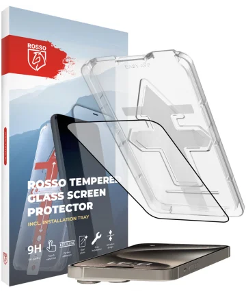 Rosso Apple iPhone 15 Pro Tempered Glass met Installatietray Screen Protectors