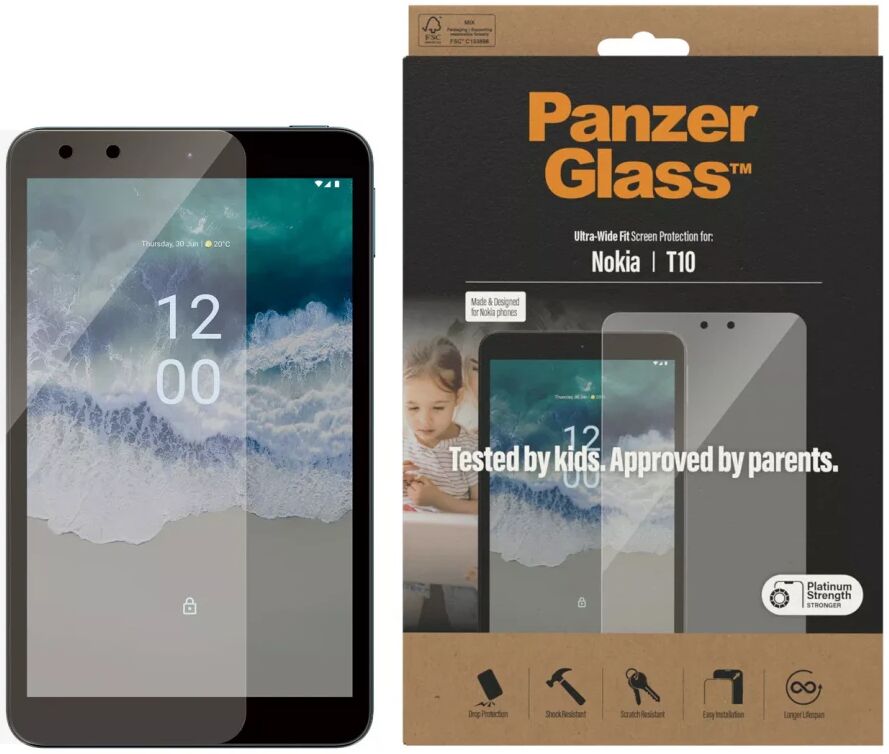 PanzerGlass Ultra-Wide Nokia T10 Screen Protector Case Friendly Glas afbeelding 1