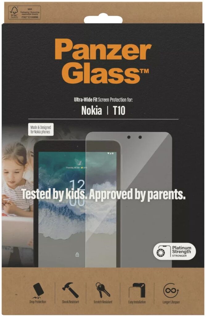 PanzerGlass Ultra-Wide Nokia T10 Screen Protector Case Friendly Glas afbeelding 3