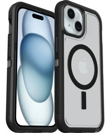 OtterBox Defender XT Apple iPhone 15 Hoesje MagSafe Transparant Zwart Hoesjes