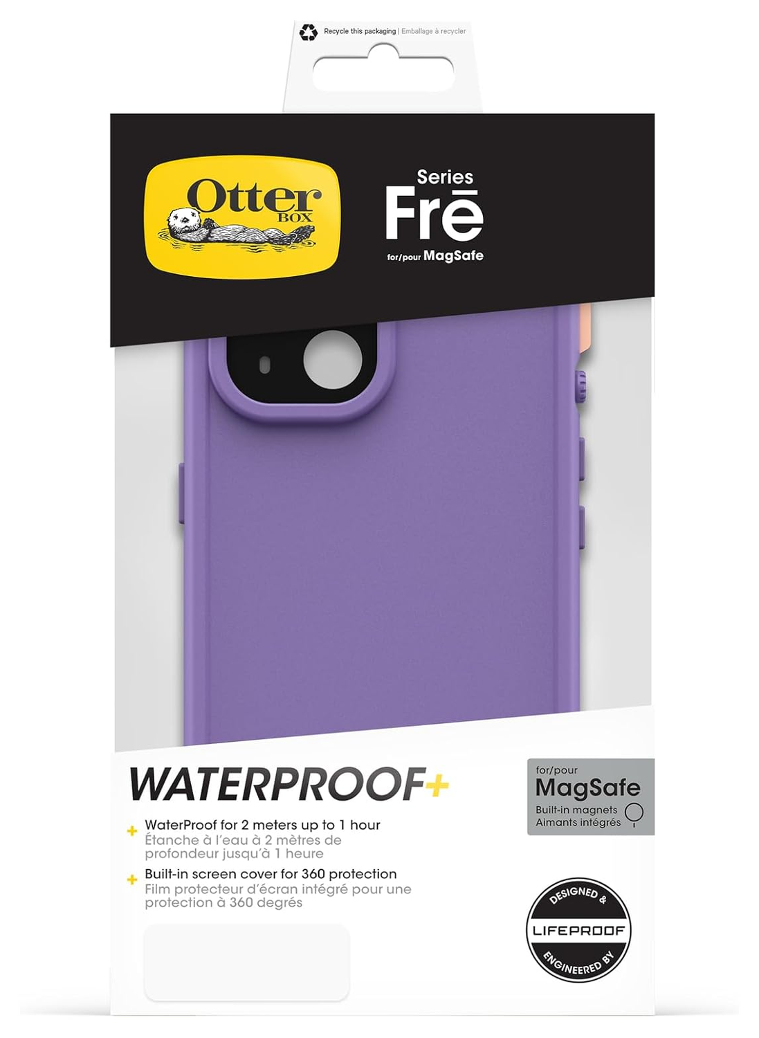 OtterBox Fre MagSafe Apple iPhone 15 Hoesje Waterdicht Paars afbeelding 8