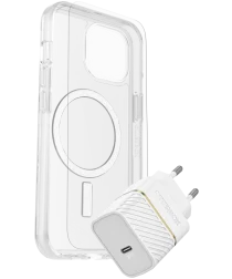 OtterBox iPhone 15 Hoesje MagSafe met Tempered Glass en 30W Snellader