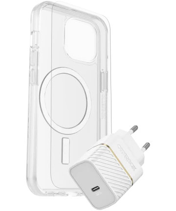 OtterBox iPhone 15 Hoesje MagSafe met Tempered Glass en 30W Snellader Hoesjes