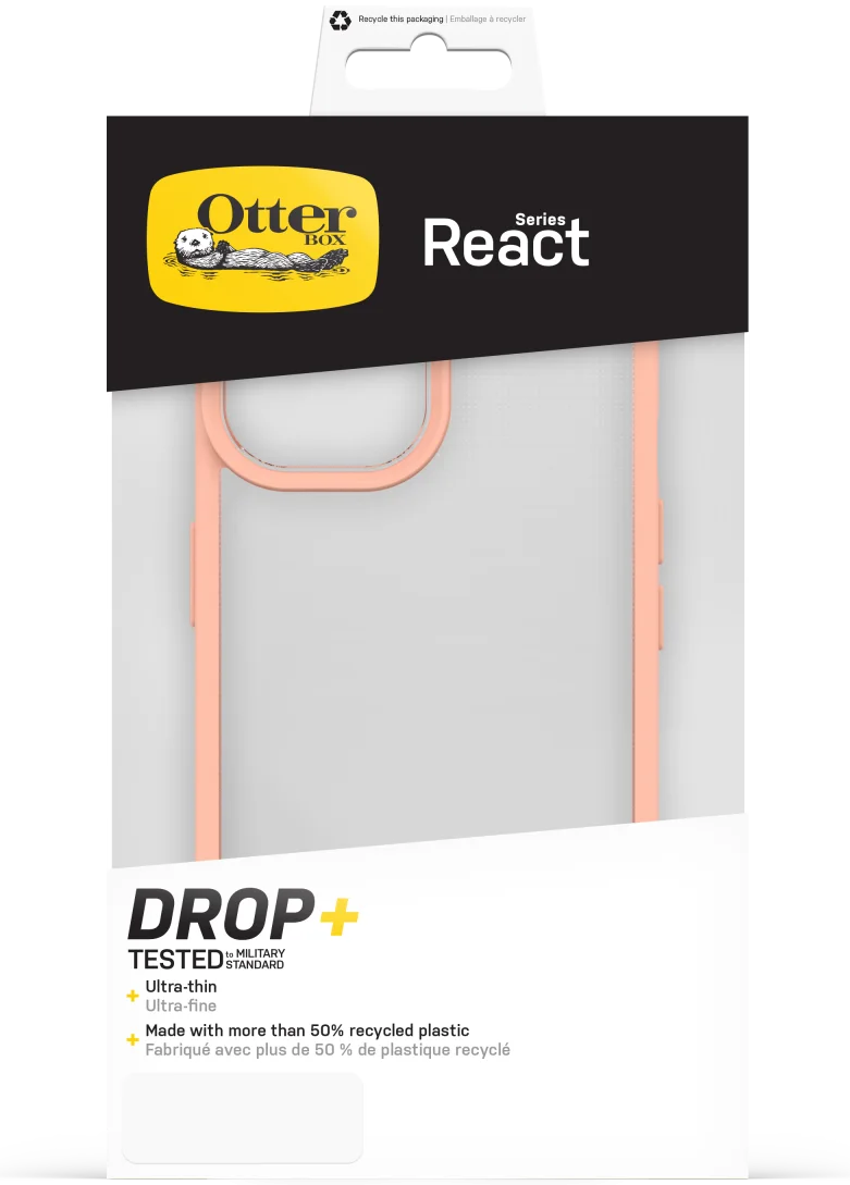 OtterBox React Apple iPhone 15 Hoesje Back Cover Transparant Roze afbeelding 8