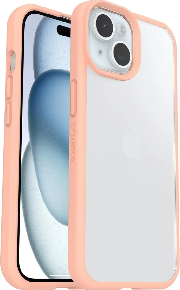 OtterBox React Apple iPhone 15 Hoesje Back Cover Transparant Roze afbeelding 1