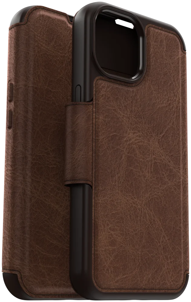 OtterBox Strada iPhone 15 Hoesje MagSafe Book Case Echt Leer Bruin afbeelding 6