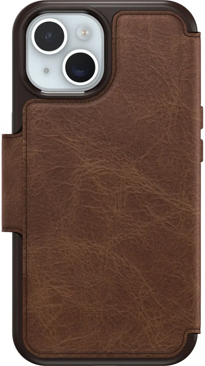 OtterBox Strada iPhone 15 Hoesje MagSafe Book Case Echt Leer Bruin afbeelding 5