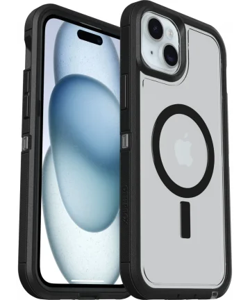 OtterBox Defender XT iPhone 15 Plus Hoesje MagSafe Transparant Zwart Hoesjes