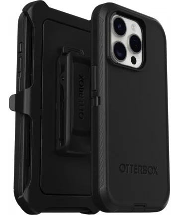 OtterBox Defender Apple iPhone 15 Pro Hoesje Back Cover Zwart Hoesjes