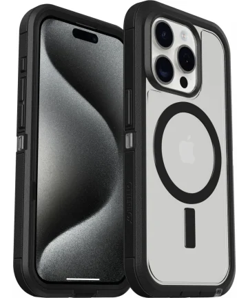 OtterBox Defender XT iPhone 15 Pro Hoesje MagSafe Transparant Zwart Hoesjes