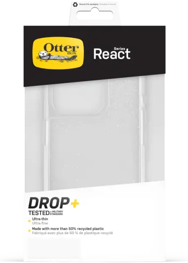 OtterBox React Apple iPhone 15 Pro Hoesje Transparant Glitter afbeelding 10