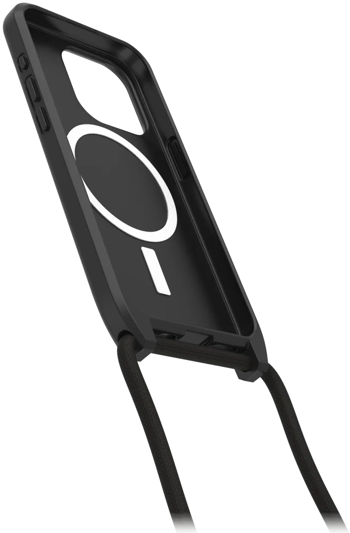 OtterBox React Necklace MagSafe iPhone 15 Pro Hoesje Koord Zwart afbeelding 9