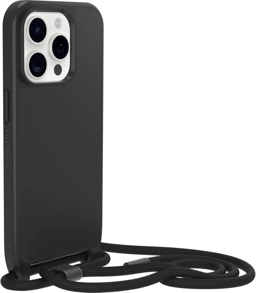 OtterBox React Necklace MagSafe iPhone 15 Pro Hoesje Koord Zwart afbeelding 2