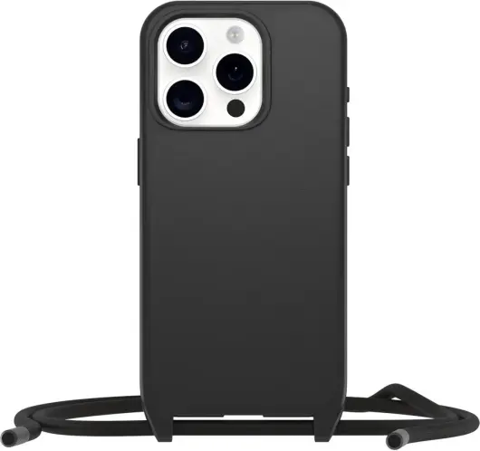 OtterBox React Necklace MagSafe iPhone 15 Pro Hoesje Koord Zwart afbeelding 5