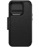 OtterBox Strada iPhone 15 Pro Hoesje MagSafe Book Case Echt Leer Zwart