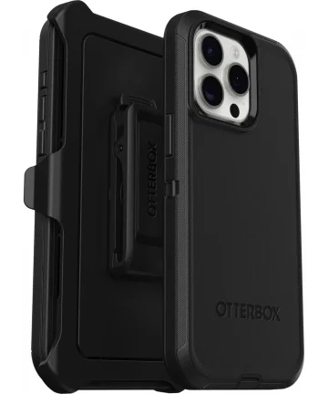 OtterBox Defender Apple iPhone 15 Pro Max Hoesje Back Cover Zwart Hoesjes
