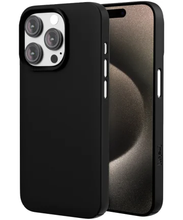 Nekit Apple iPhone 15 Pro Hoesje met MagSafe Back Cover Dun Zwart Hoesjes