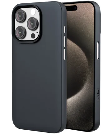 Nekit Apple iPhone 15 Pro Max Hoesje met MagSafe Back Cover Dun Blauw Hoesjes