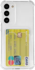Samsung Galaxy S23 Plus Hoesje Dun TPU met Pasjeshouder Transparant afbeelding
