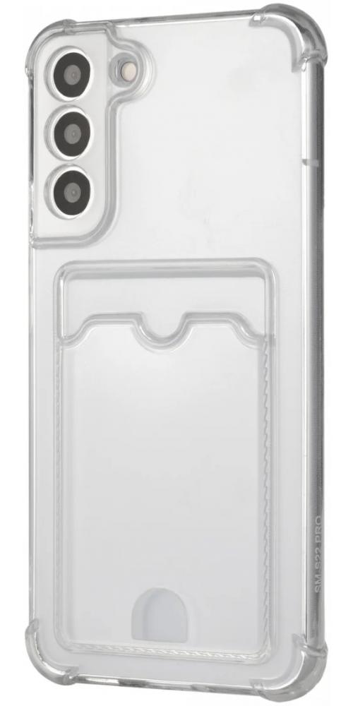 Samsung Galaxy S22 Plus Hoesje Dun TPU met Pasjeshouder Transparant afbeelding 5
