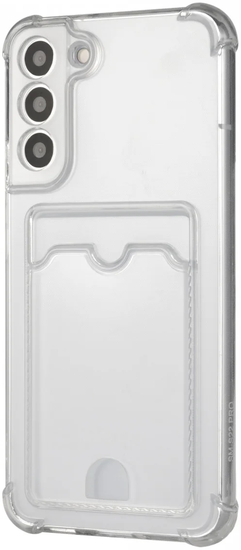 Samsung Galaxy S22 Plus Hoesje Dun TPU met Pasjeshouder Transparant afbeelding 1