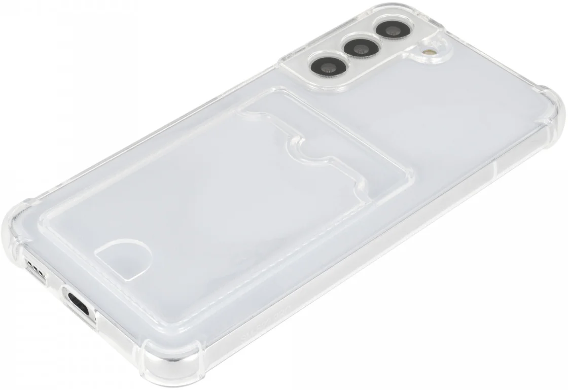 Samsung Galaxy S22 Plus Hoesje Dun TPU met Pasjeshouder Transparant afbeelding 3