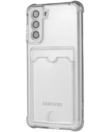 Samsung Galaxy S21 Hoesje Dun TPU met Pasjeshouder Transparant Hoesjes