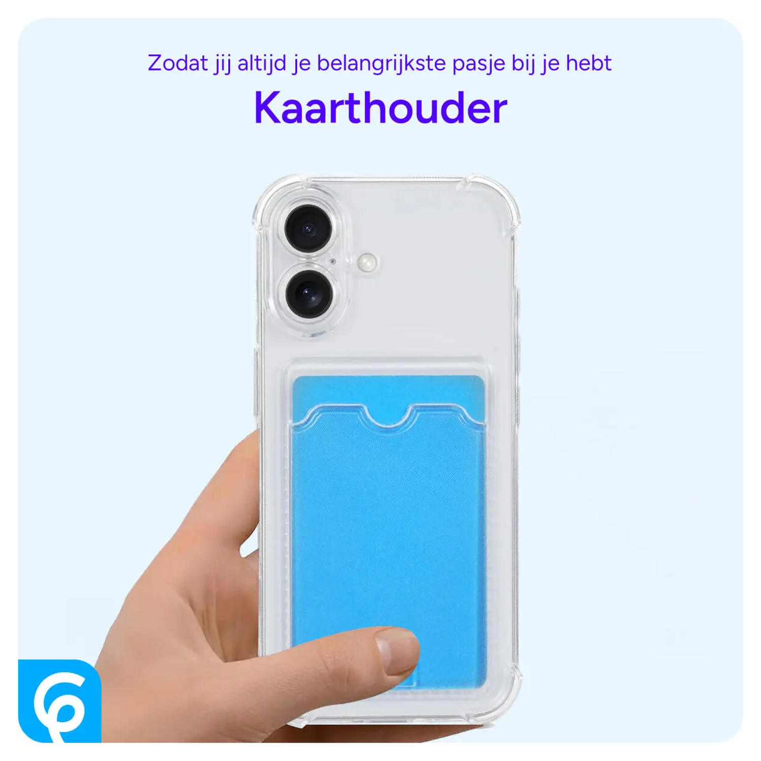 Samsung Galaxy S21 Hoesje Dun TPU met Pasjeshouder Transparant afbeelding 3