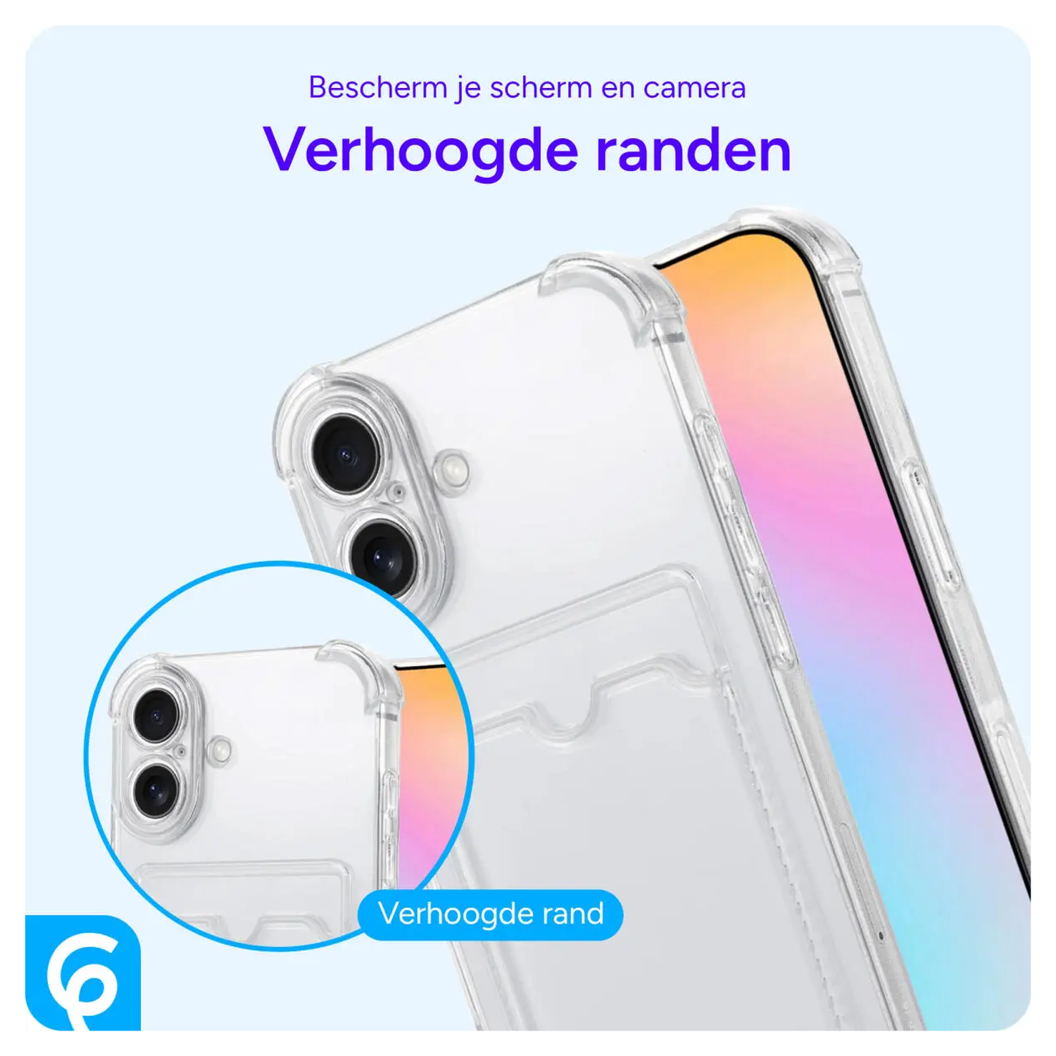 Samsung Galaxy S21 Hoesje Dun TPU met Pasjeshouder Transparant afbeelding 6