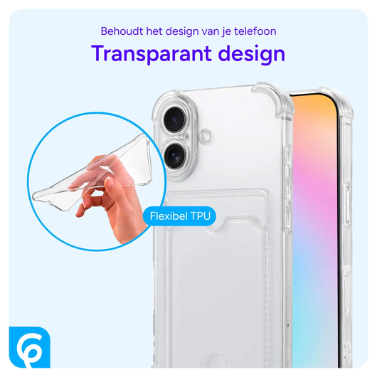 Samsung Galaxy S21 Hoesje Dun TPU met Pasjeshouder Transparant afbeelding 5