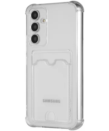 Samsung Galaxy A54 Hoesje Dun TPU met Pasjeshouder Transparant Hoesjes