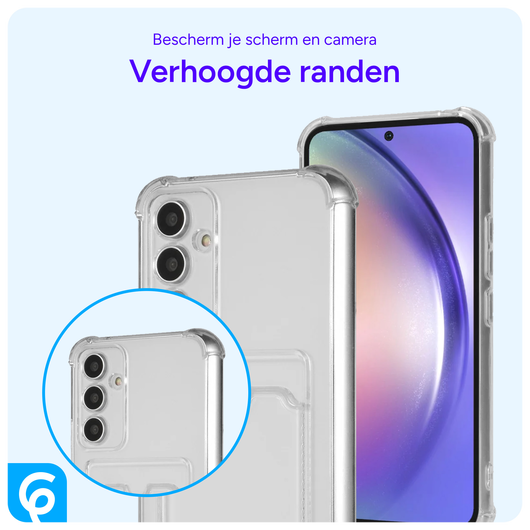 Samsung Galaxy A54 Hoesje Dun TPU met Pasjeshouder Transparant afbeelding 5
