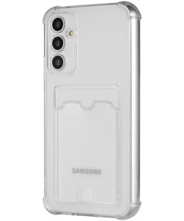 Samsung Galaxy A34 Hoesje Dun TPU met Pasjeshouder Transparant Hoesjes