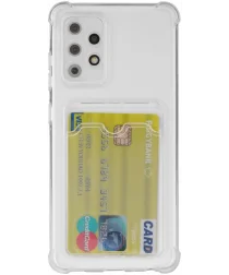 Samsung Galaxy A33 Hoesje Dun TPU met Pasjeshouder Transparant afbeelding