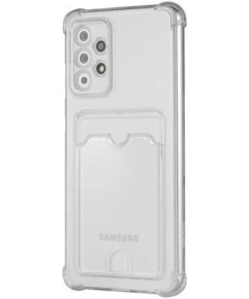 Samsung Galaxy A33 Hoesje Dun TPU met Pasjeshouder Transparant Hoesjes