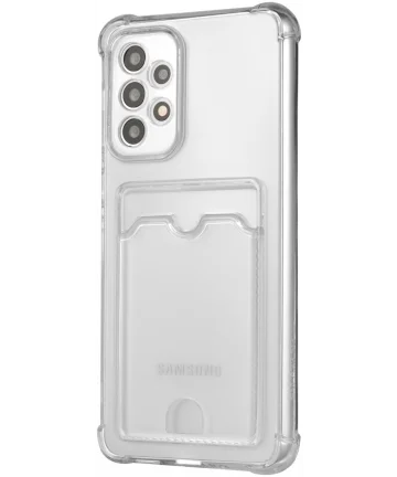 Samsung Galaxy A52 Hoesje Dun TPU met Pasjeshouder Transparant Hoesjes