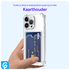 Apple iPhone 15 Pro Hoesje Dun TPU met Pasjeshouder Transparant afbeelding 5