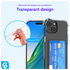 Apple iPhone 15 Hoesje Dun TPU met Pasjeshouder Back Cover Transparant afbeelding 3