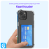 Apple iPhone 15 Hoesje Dun TPU met Pasjeshouder Back Cover Transparant afbeelding 4