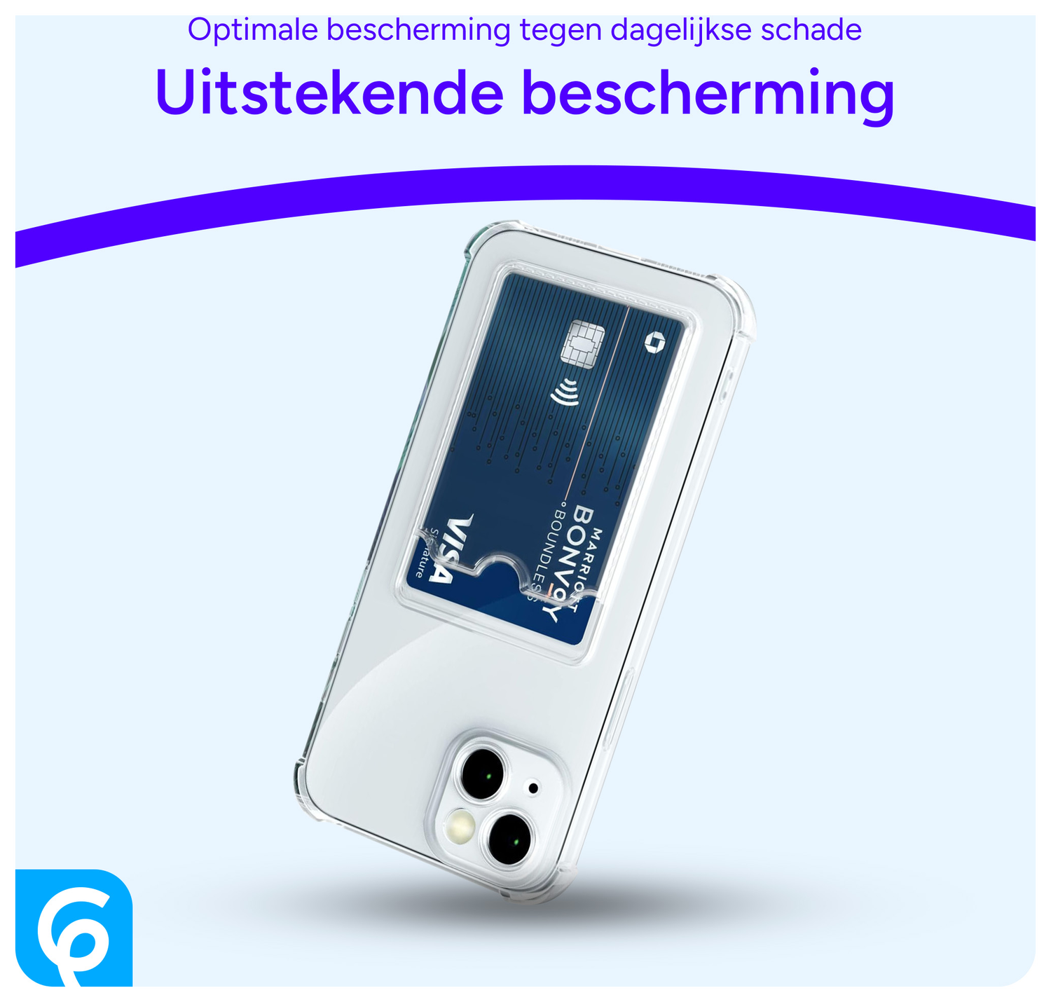 Apple iPhone 13 Mini Hoesje Dun TPU met Pasjeshouder Transparant afbeelding 4