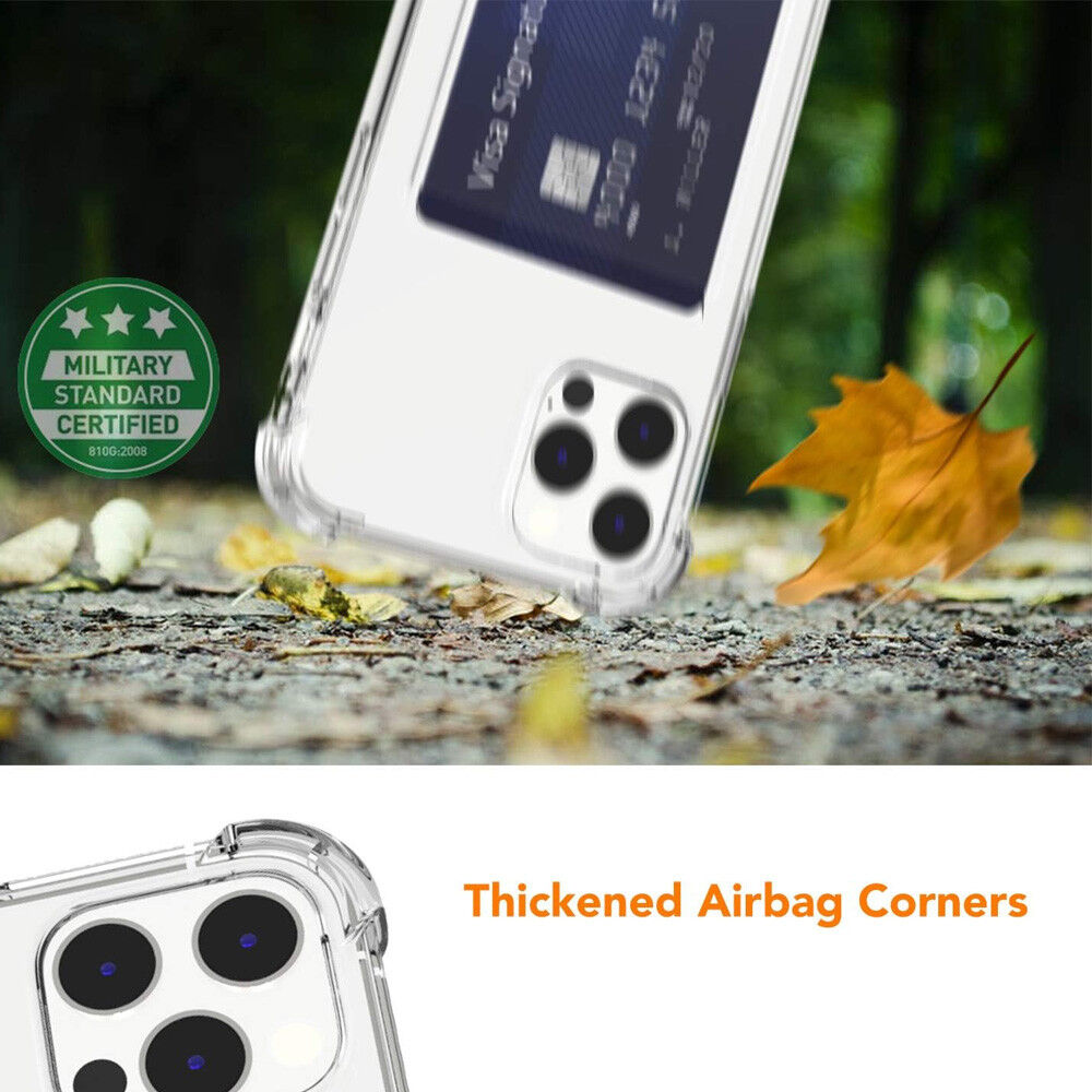 Apple iPhone 12 Mini Hoesje Dun TPU met Pasjeshouder Transparant afbeelding 3
